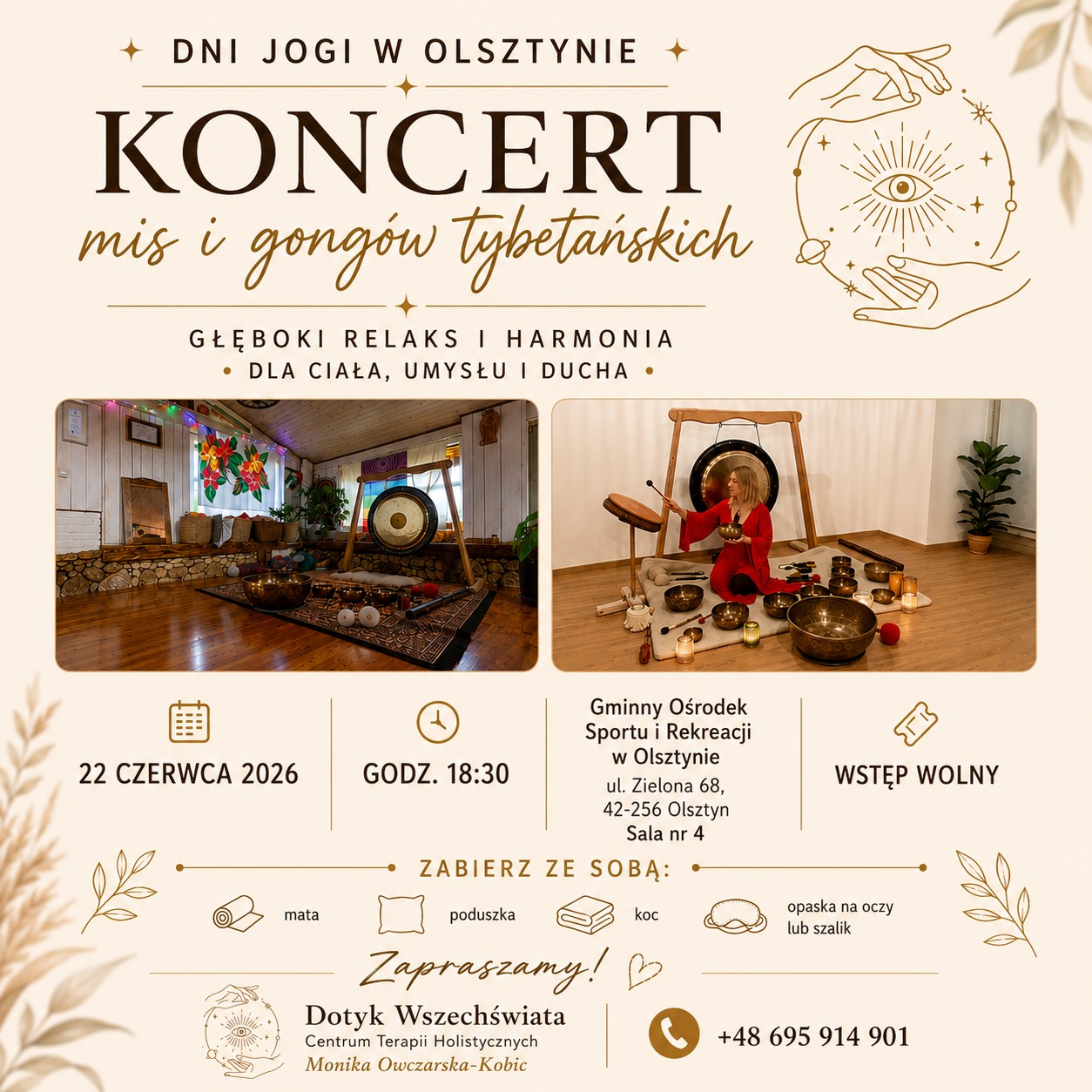 Koncert Mis i Gongów z okazji dni Jogi w Olsztynie 
