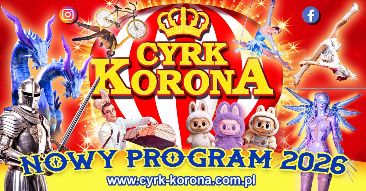 Zielona Góra: Cyrk Korona - Nowy Program 2026 - Cyrkowe Podróże