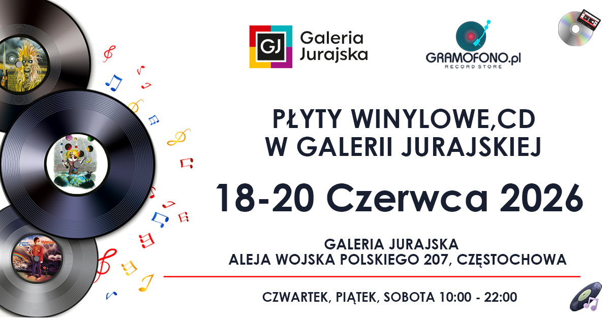 GALERIA JURAJSKA Płyty Winylowe oraz CD - Częstochowa- 3 Dni