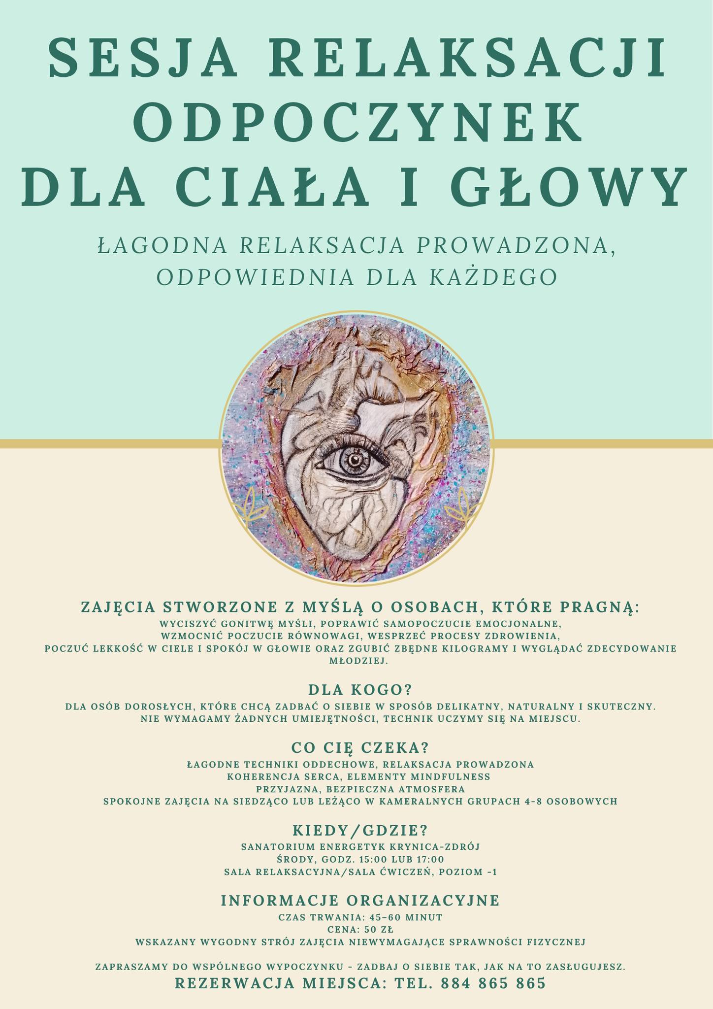 Relaksacja - grupowe warsztaty wyciszające dla dorosłych Krynica-Zdrój