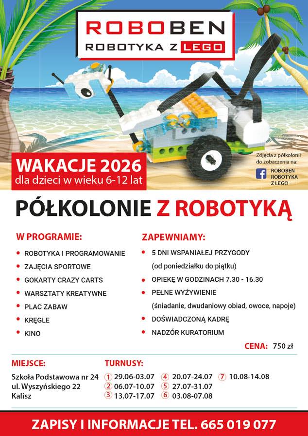 Półkolonie z Robotyką, Kalisz 2026