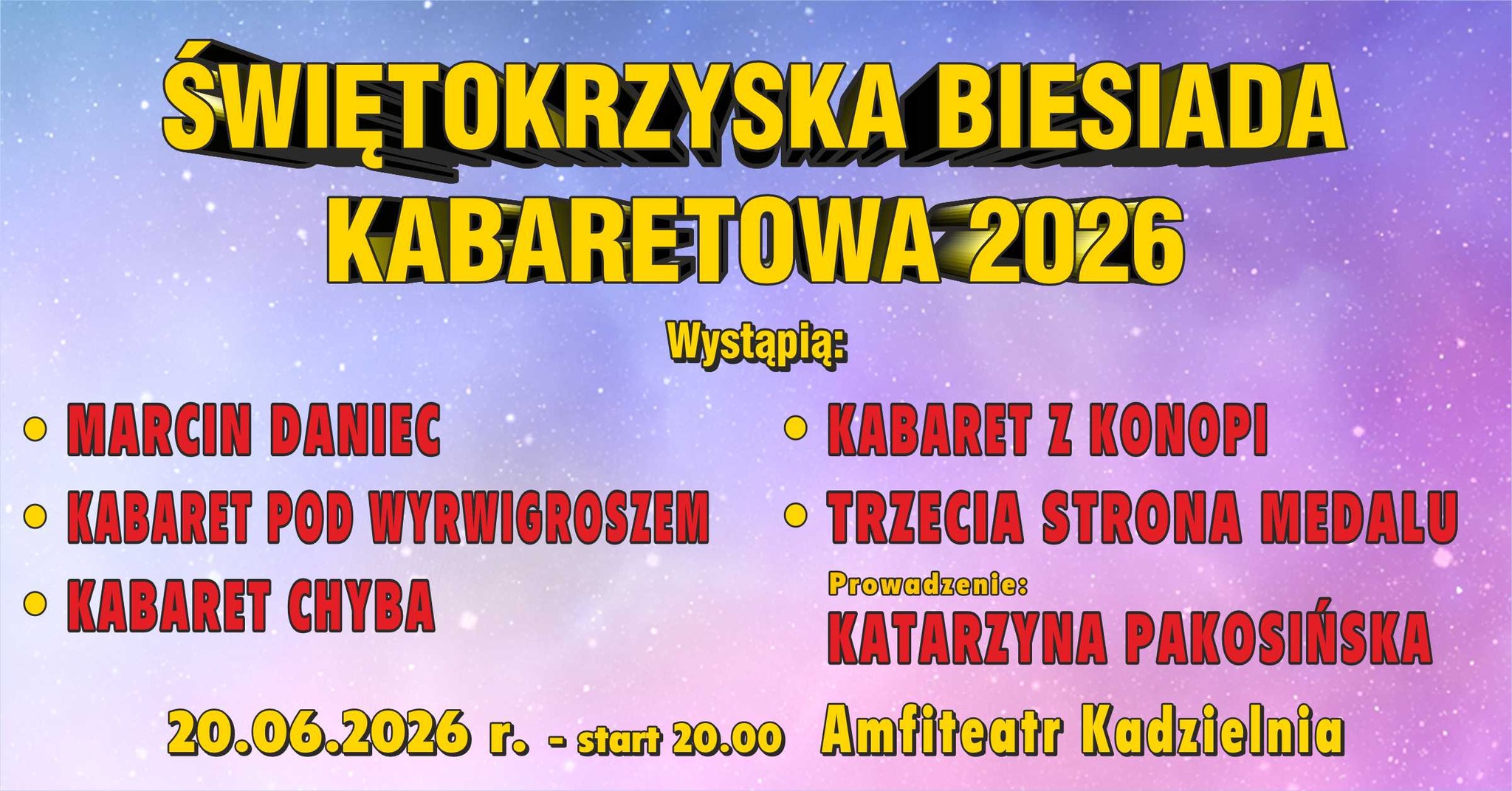 Kielce: Świętokrzyska Biesiada Kabaretowa 2026