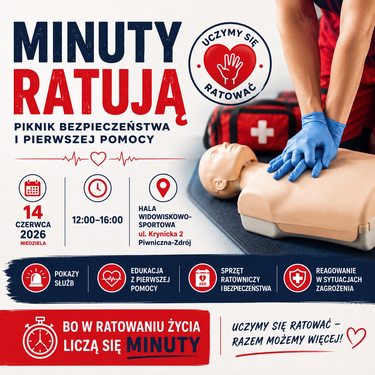 MINUTY RATUJĄ – Piknik bezpieczeństwa i pierwszej pomocy | Piwniczna-Zdrój