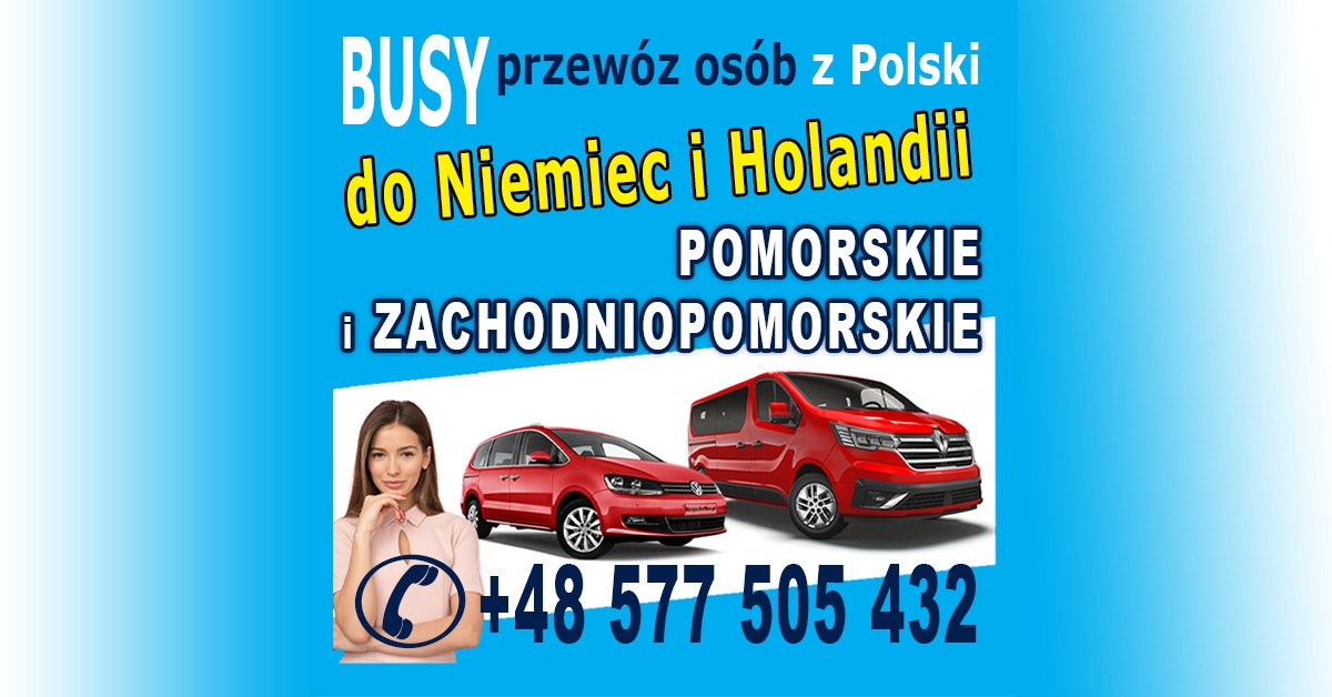 Świnoujście: BUSY przewóz osób do Niemiec i do Holandii ze Świnoujścia. Bez przesiadek! Pod adres!